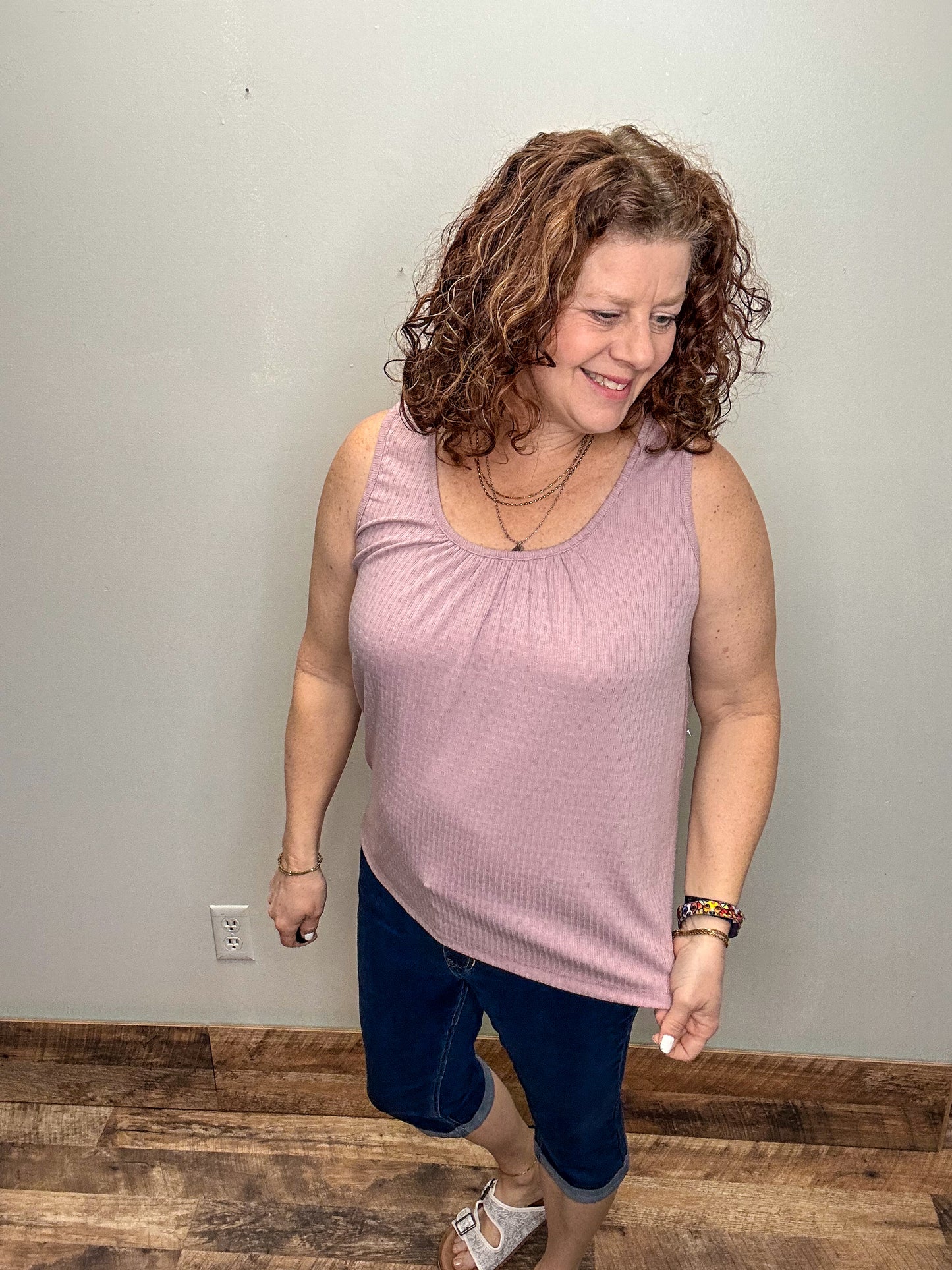 Pointelle Knit Tank