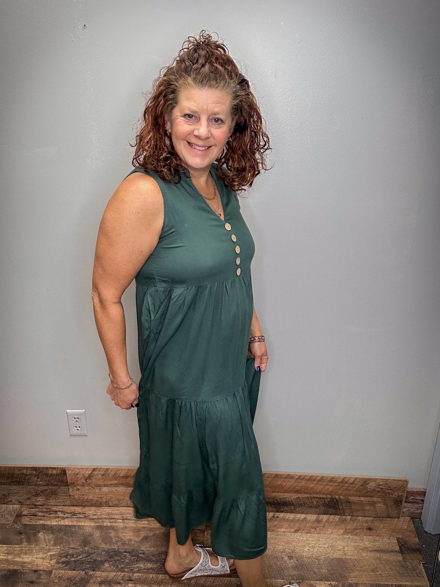 Tiered Midi Dress