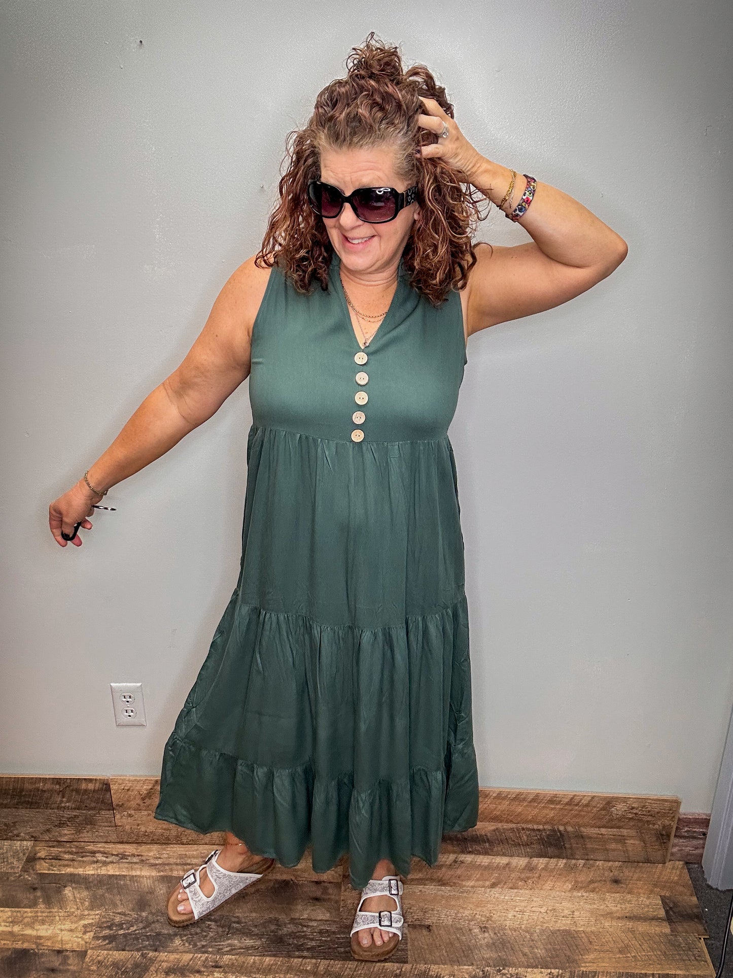Tiered Midi Dress