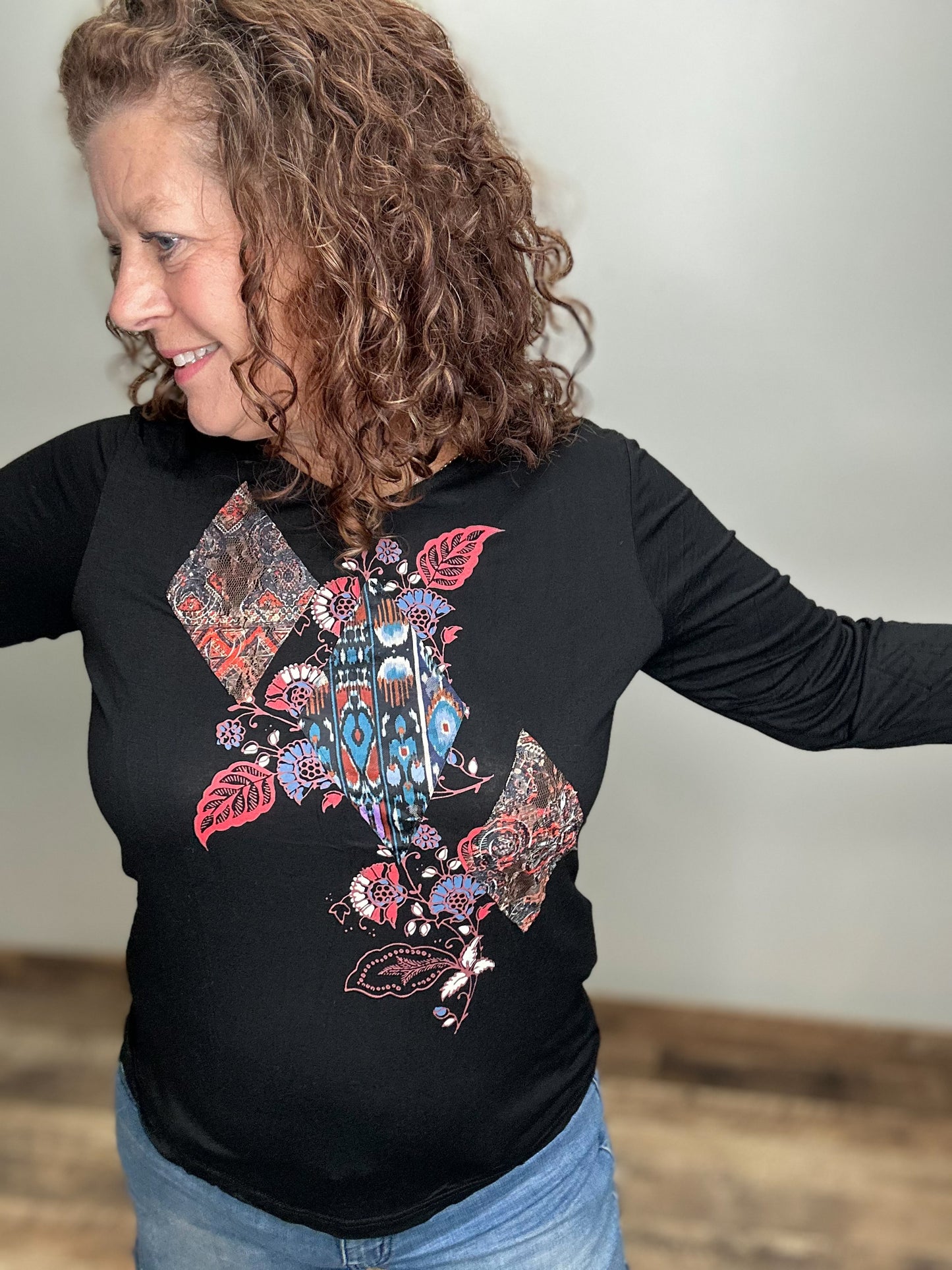 Patchwork Long Sleeve Tee