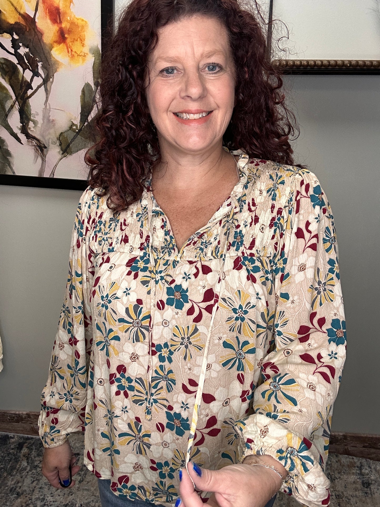 Boho Floral Top