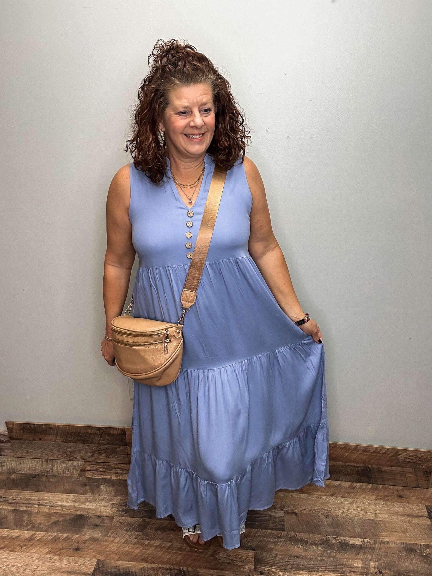 Tiered Midi Dress