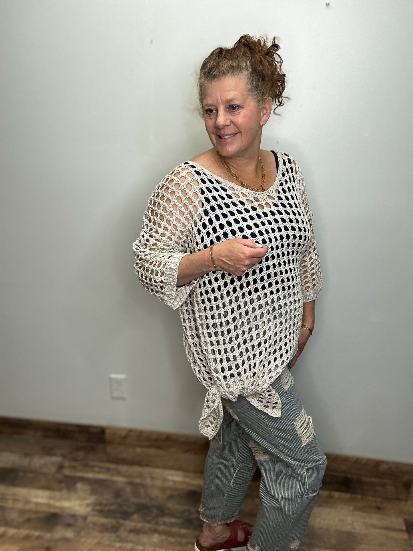 Open Knit Sweater