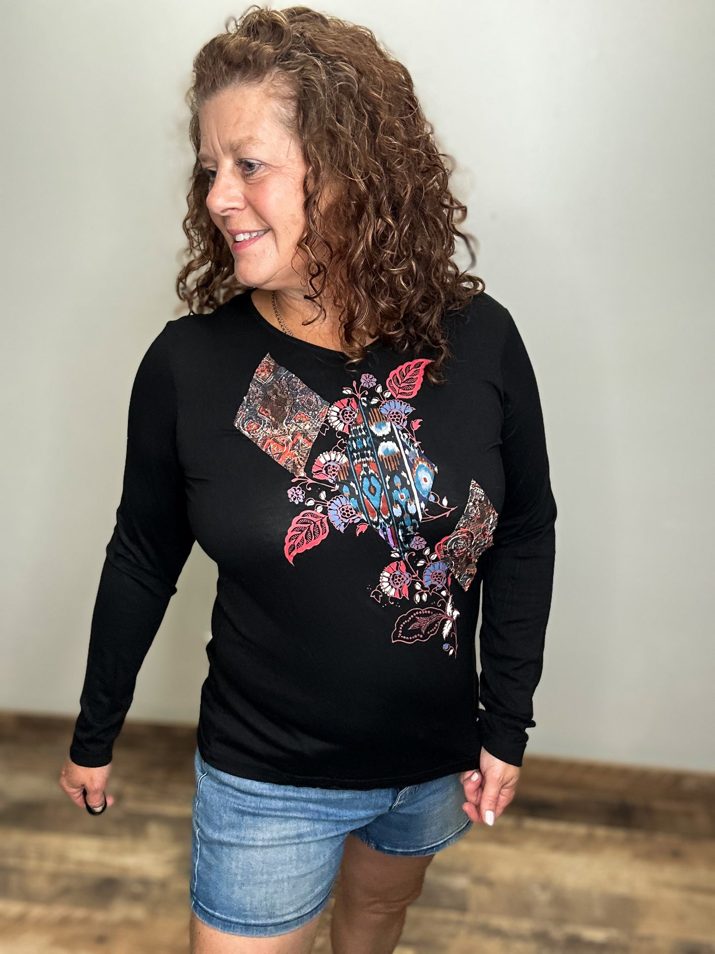 Patchwork Long Sleeve Tee