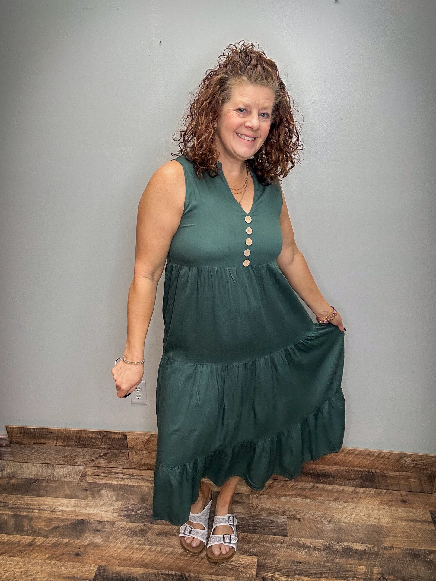 Tiered Midi Dress