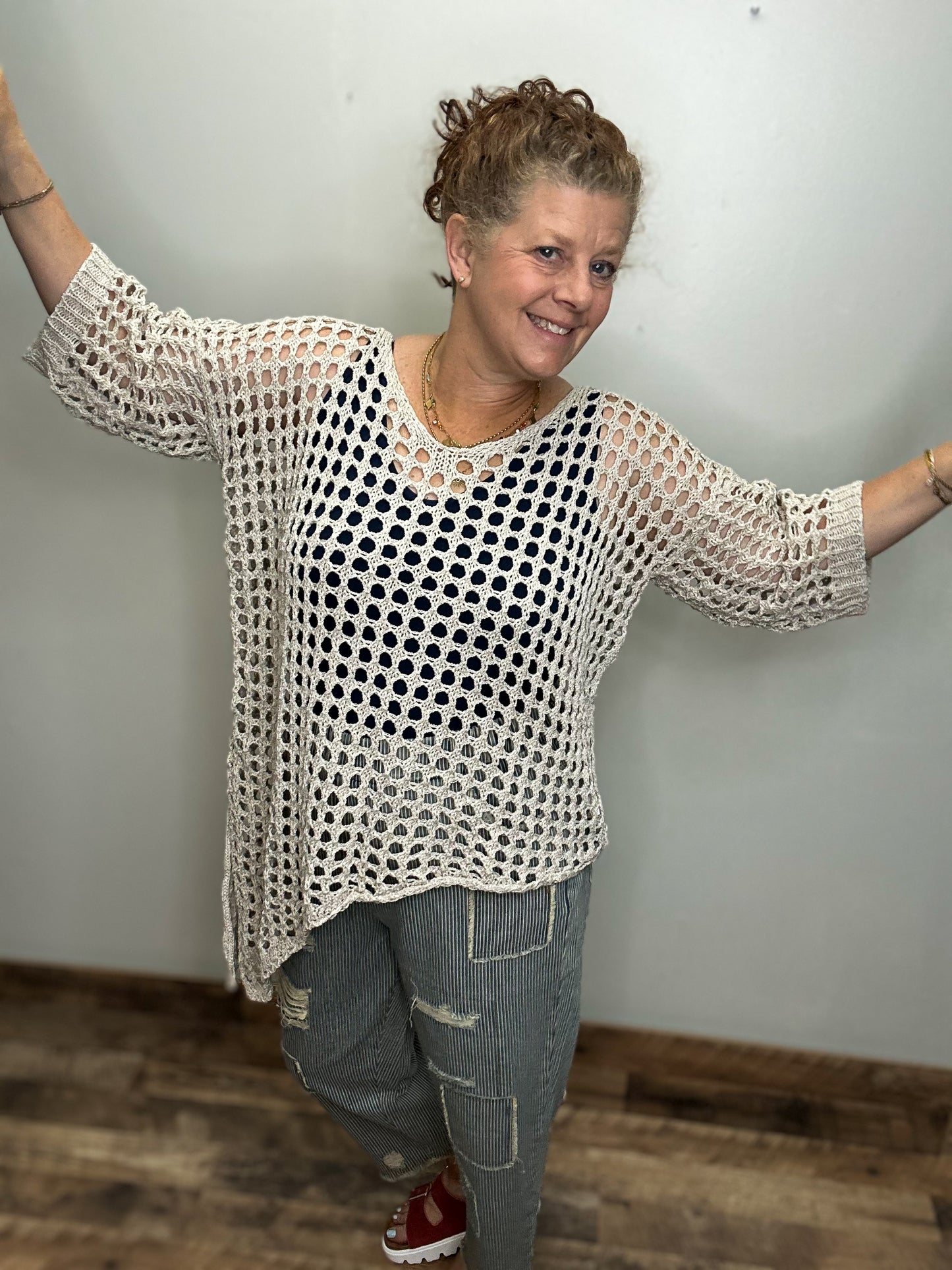 Open Knit Sweater
