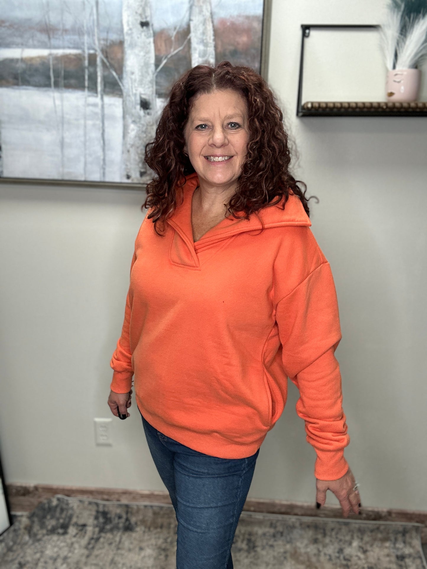 Orange Sweatshirt
