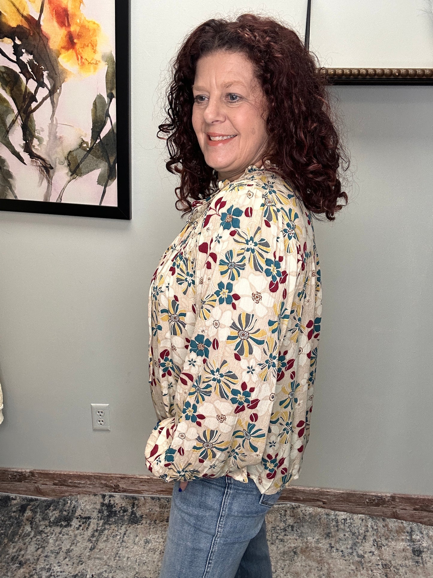 Boho Floral Top
