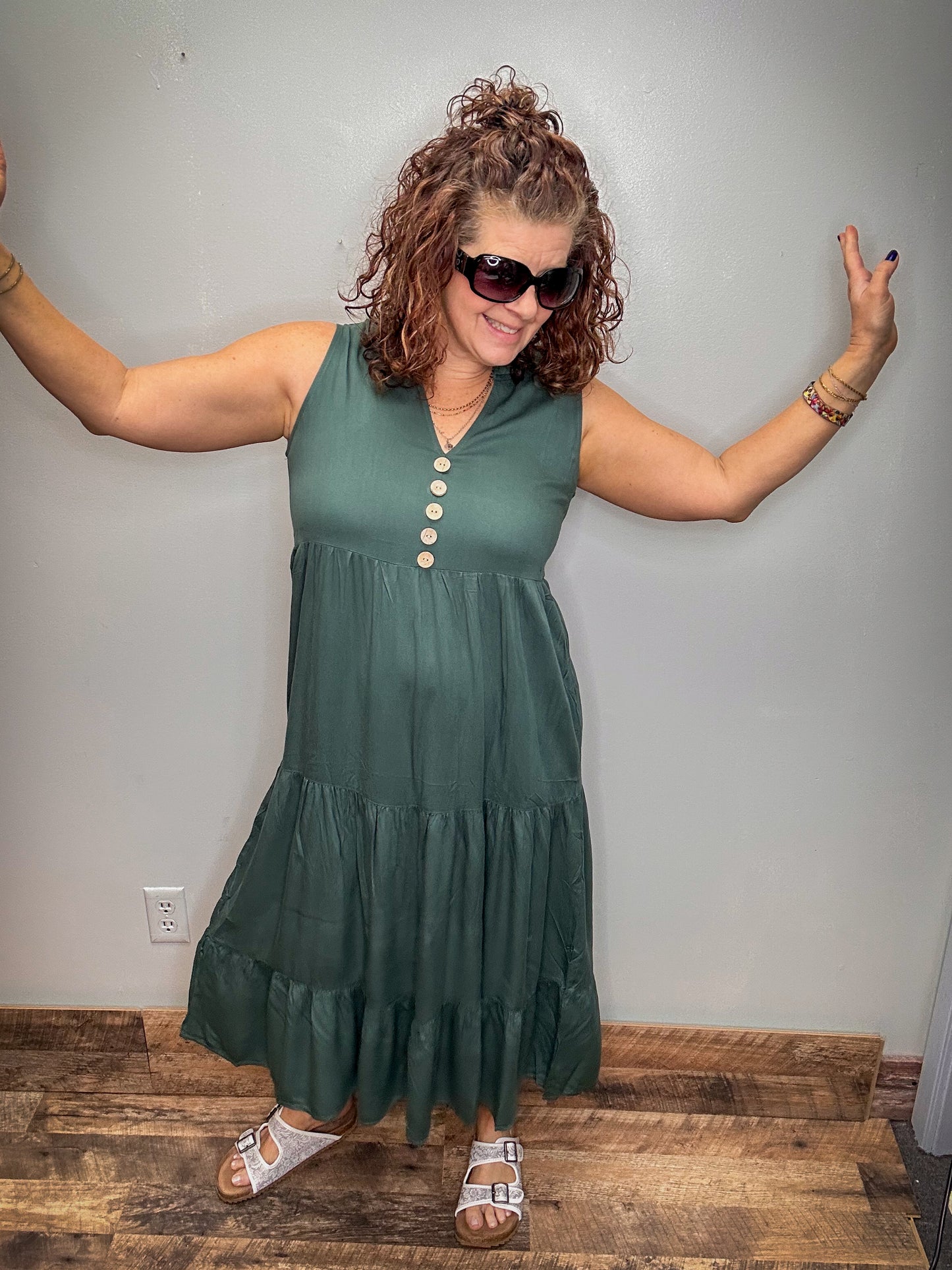 Tiered Midi Dress