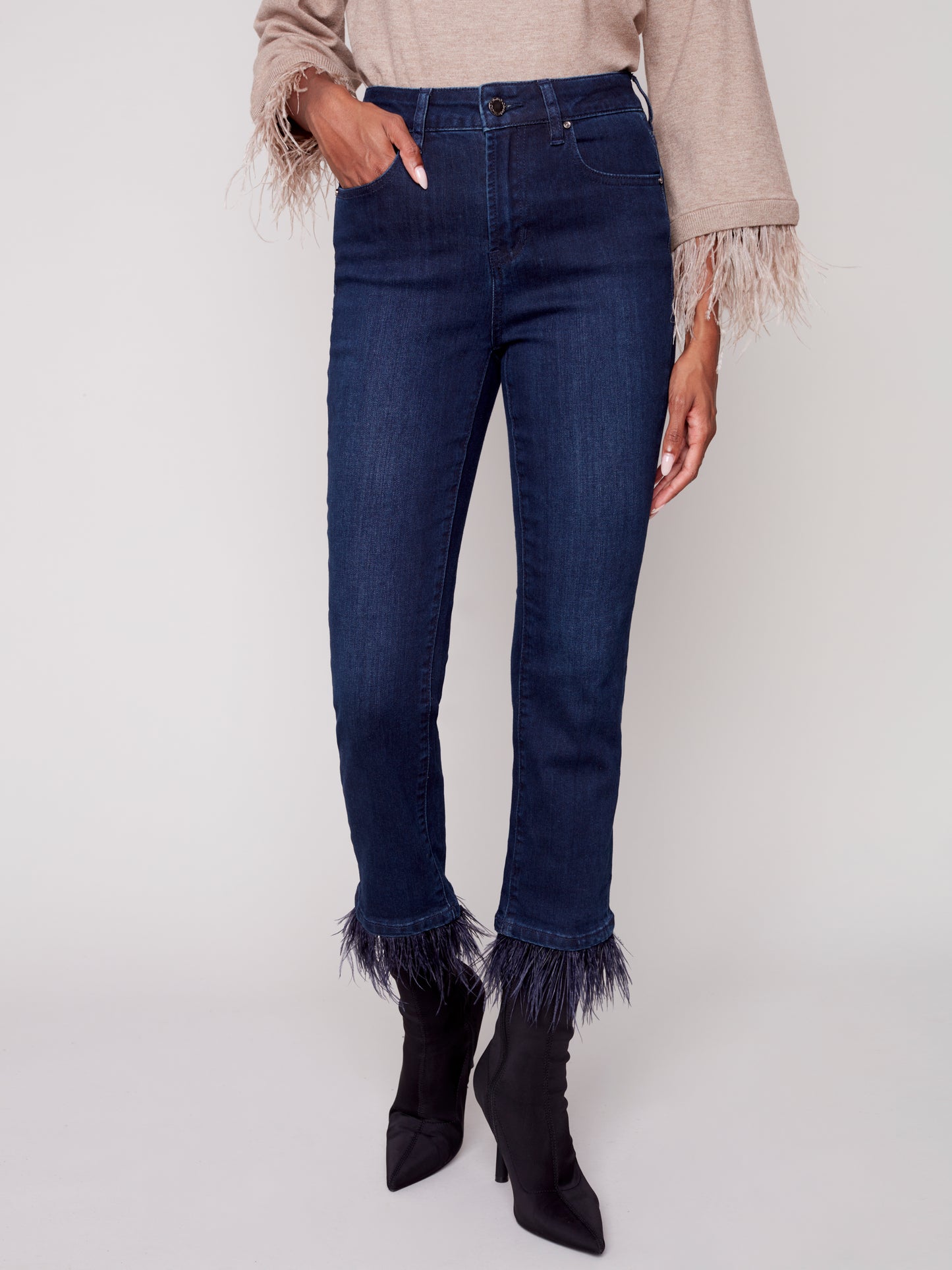 Feather Hem Jean- Charlie B