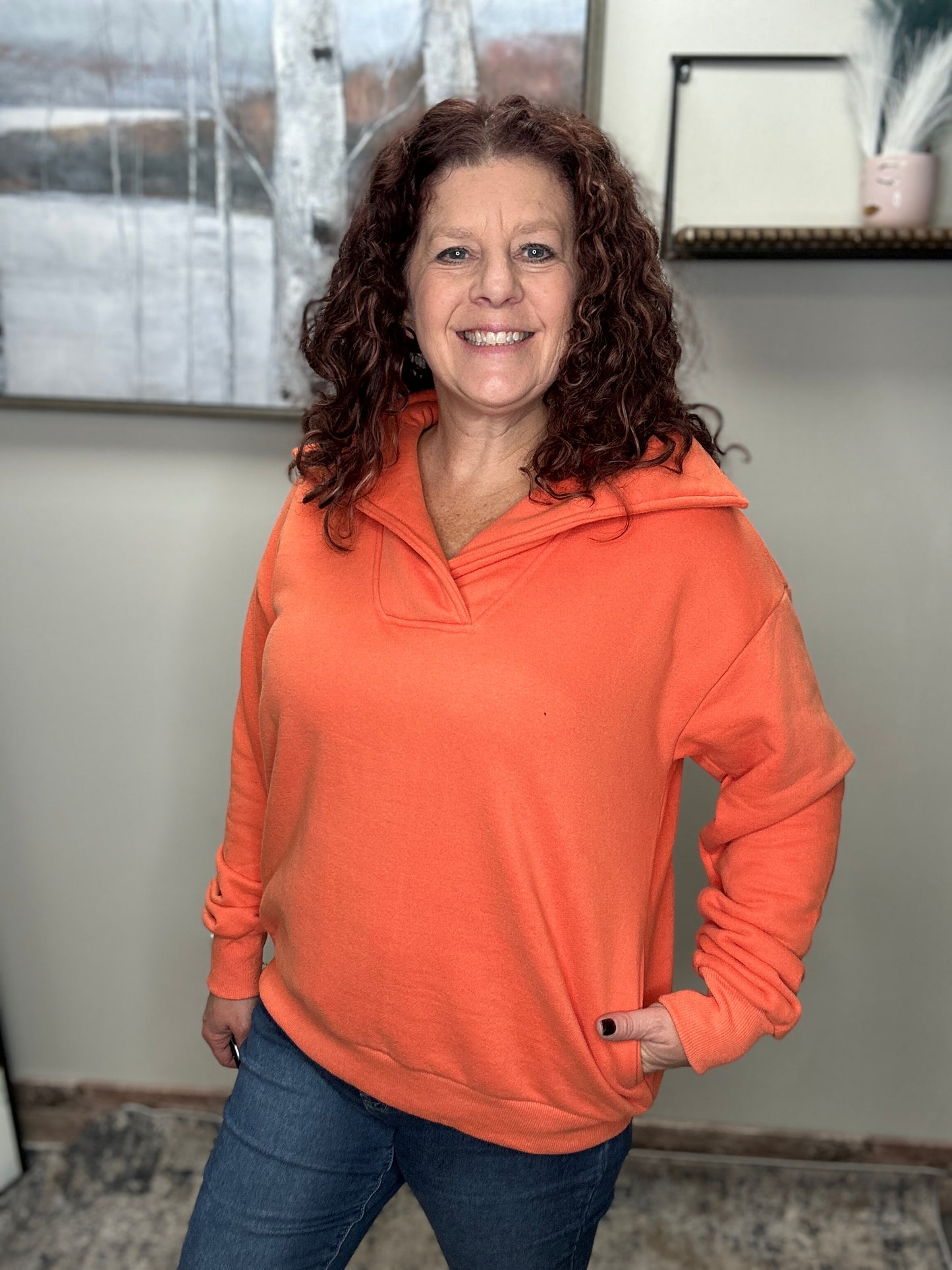 Orange Sweatshirt