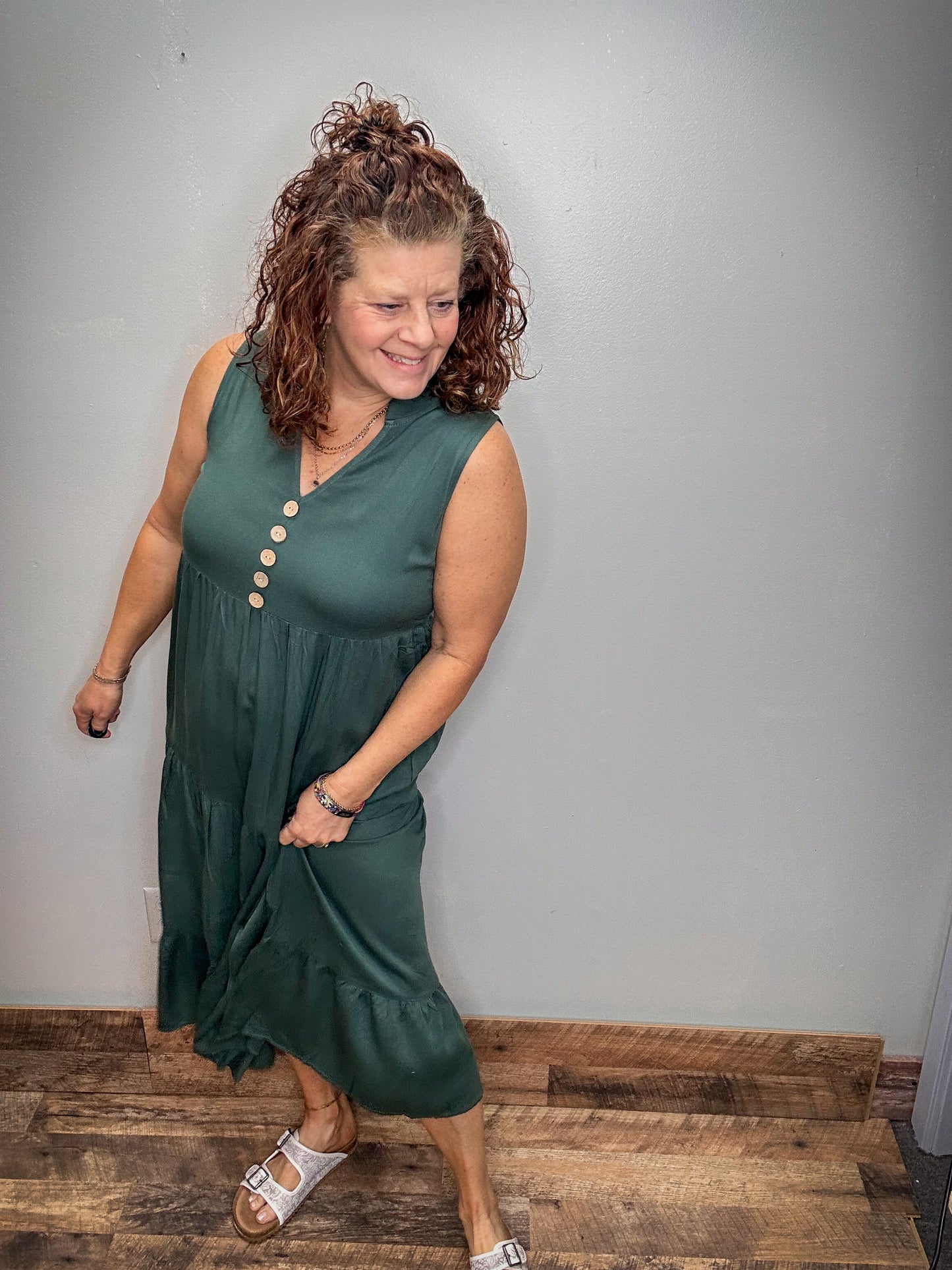 Tiered Midi Dress