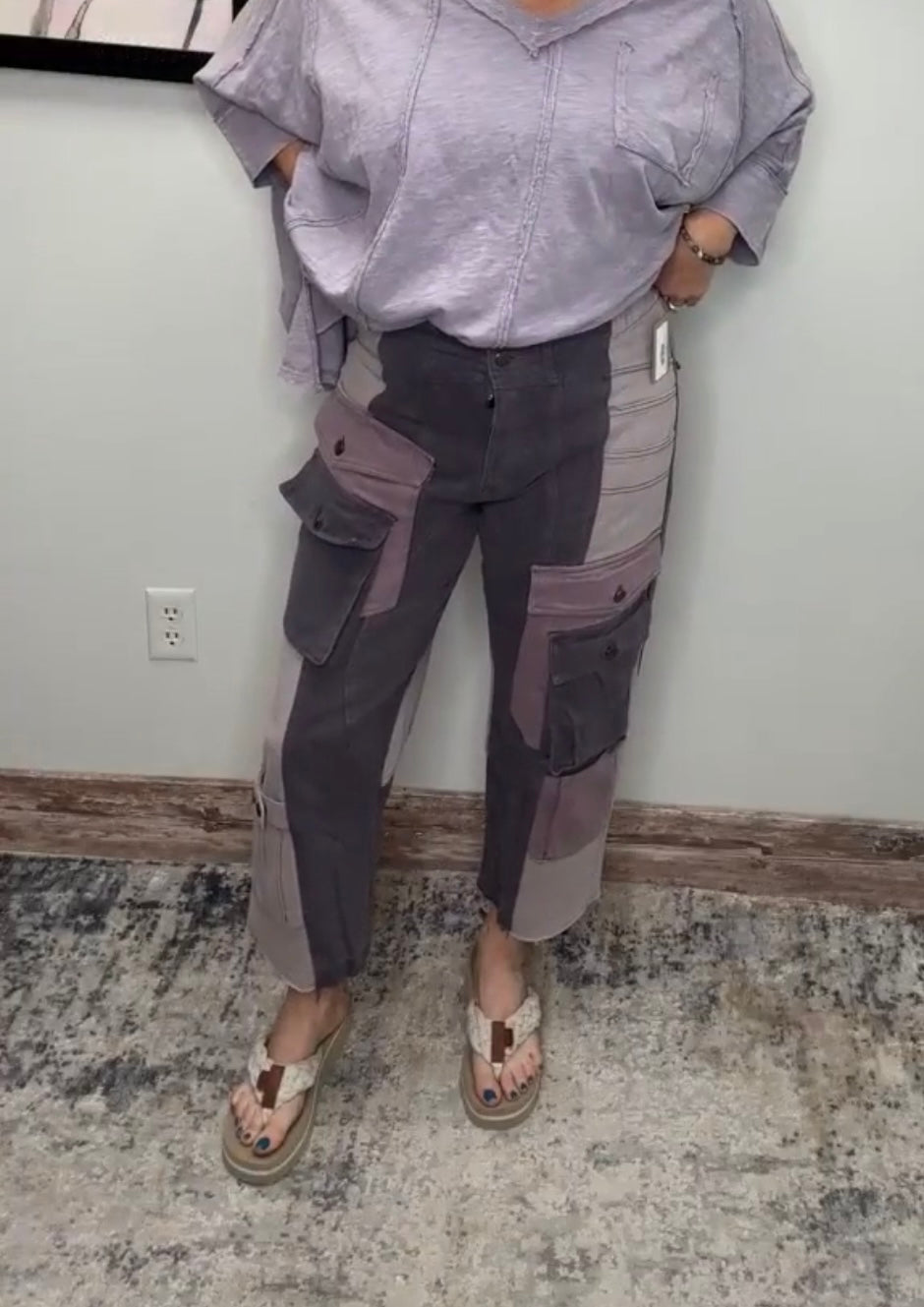 Purple Cargo Pants - Oli n Hali