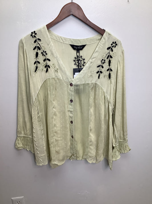 Embroider Ruffle Blouse