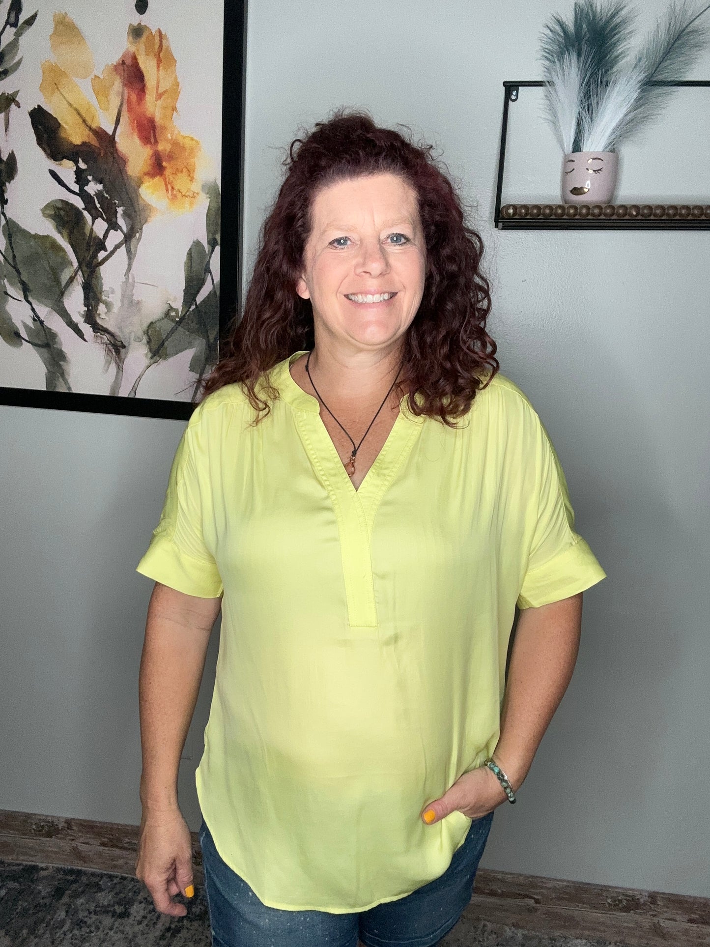 Lemon Short Sleeve Top