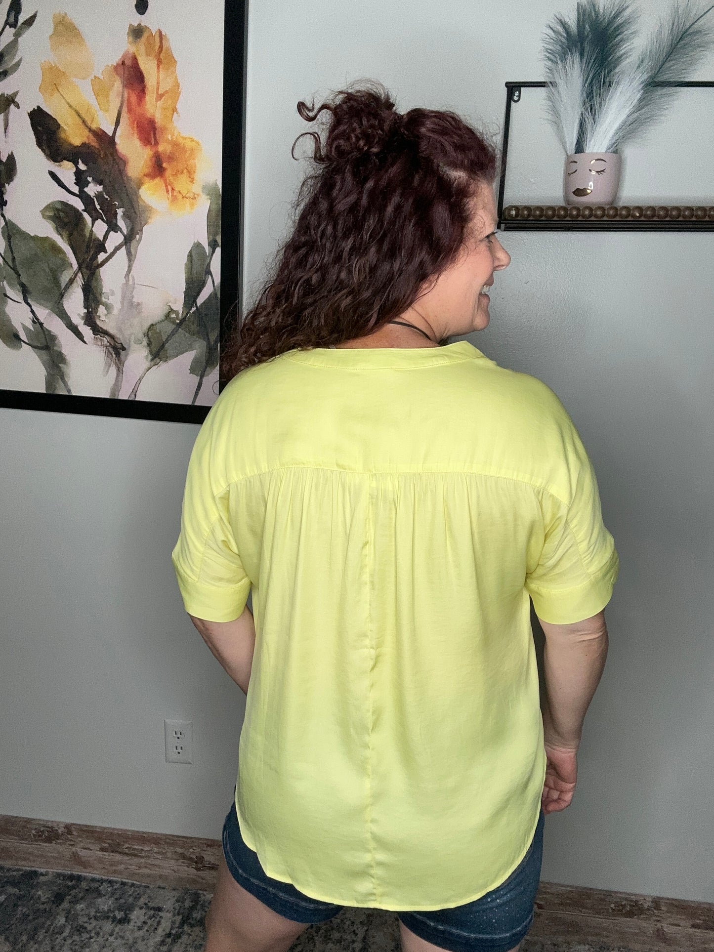 Lemon Short Sleeve Top