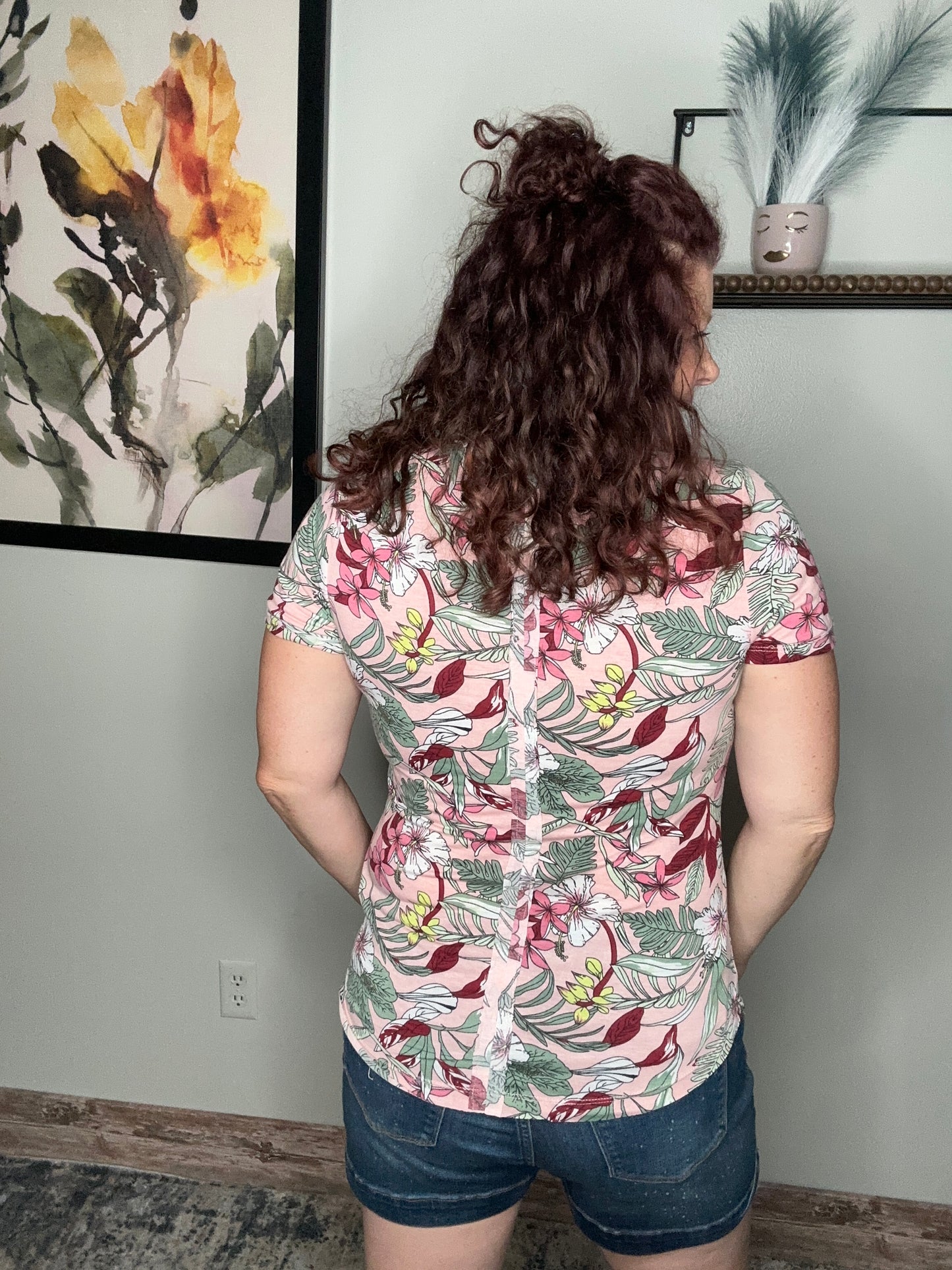 Pink Flower Top