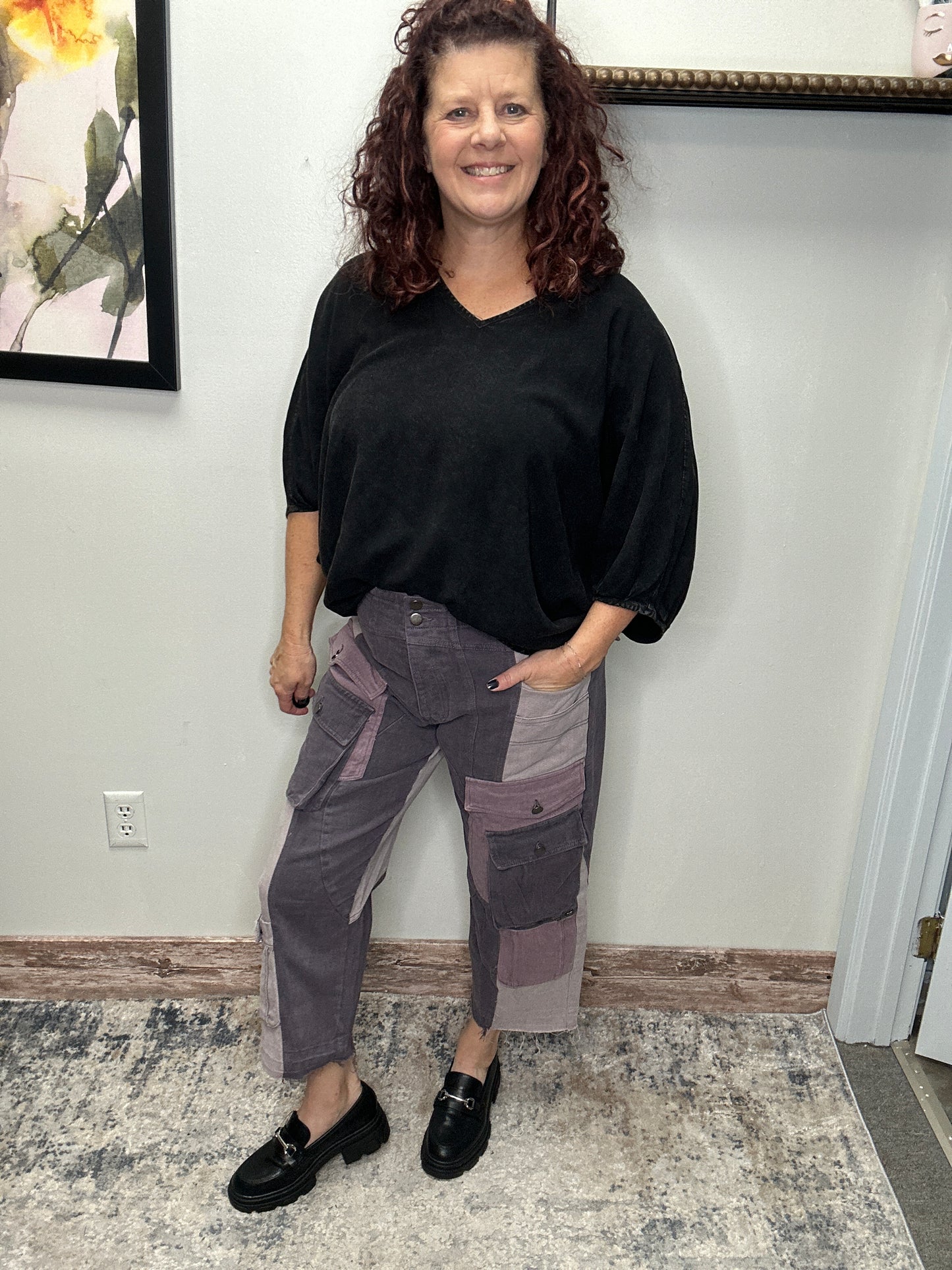 Purple Cargo Pants - Oli n Hali
