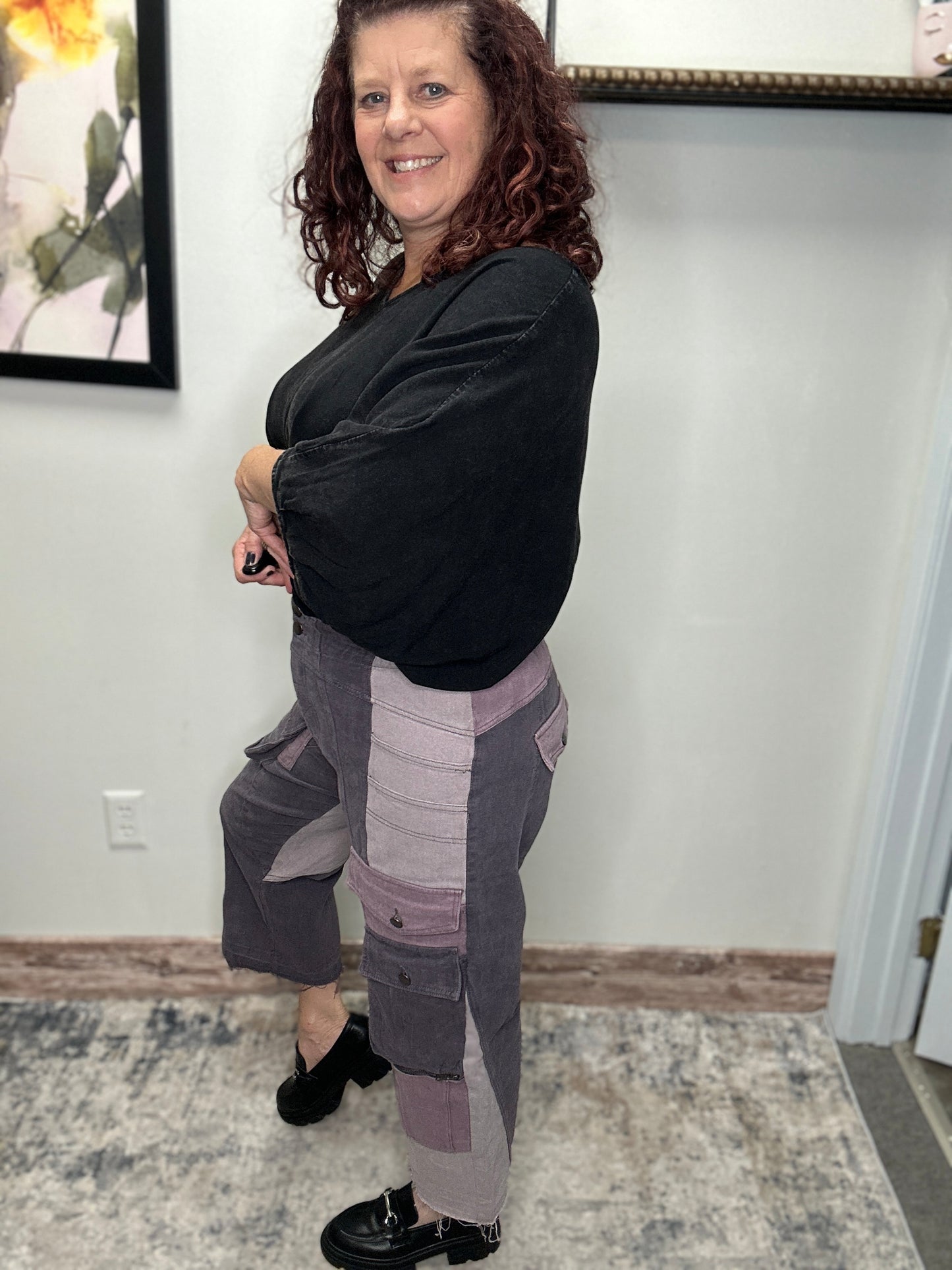 Purple Cargo Pants - Oli n Hali