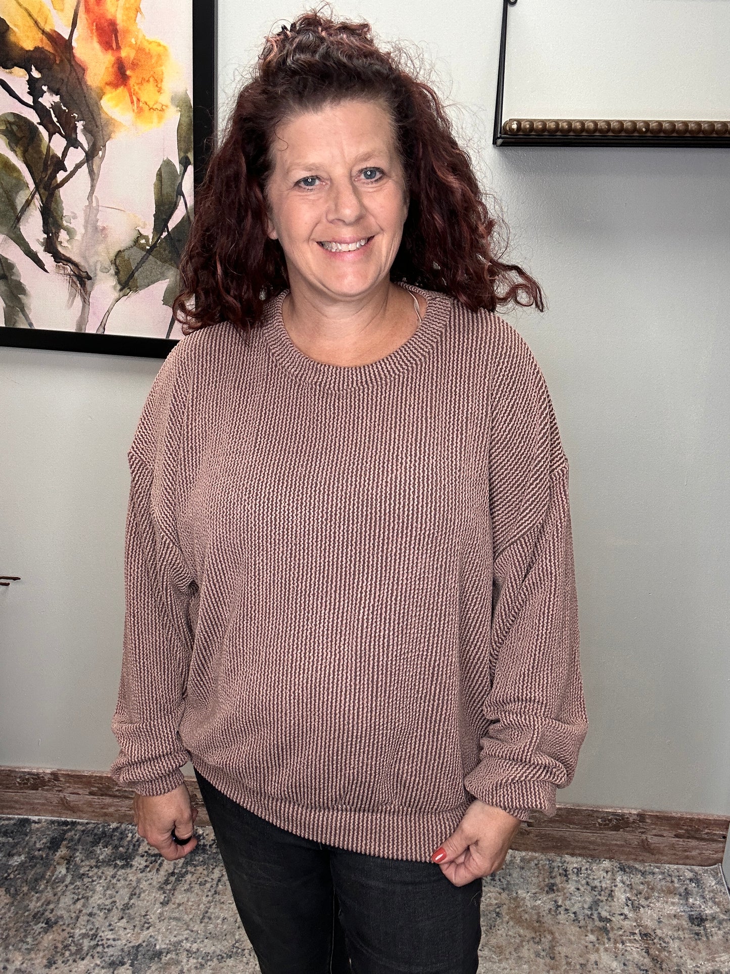 Corded Crew Neck
