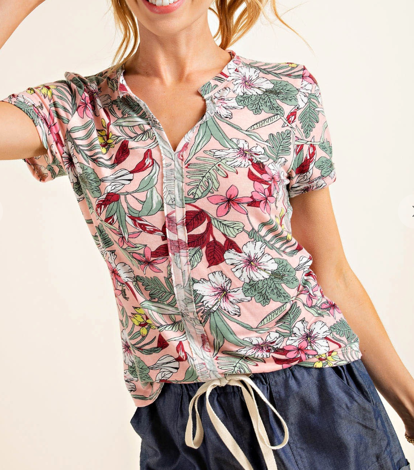Pink Flower Top