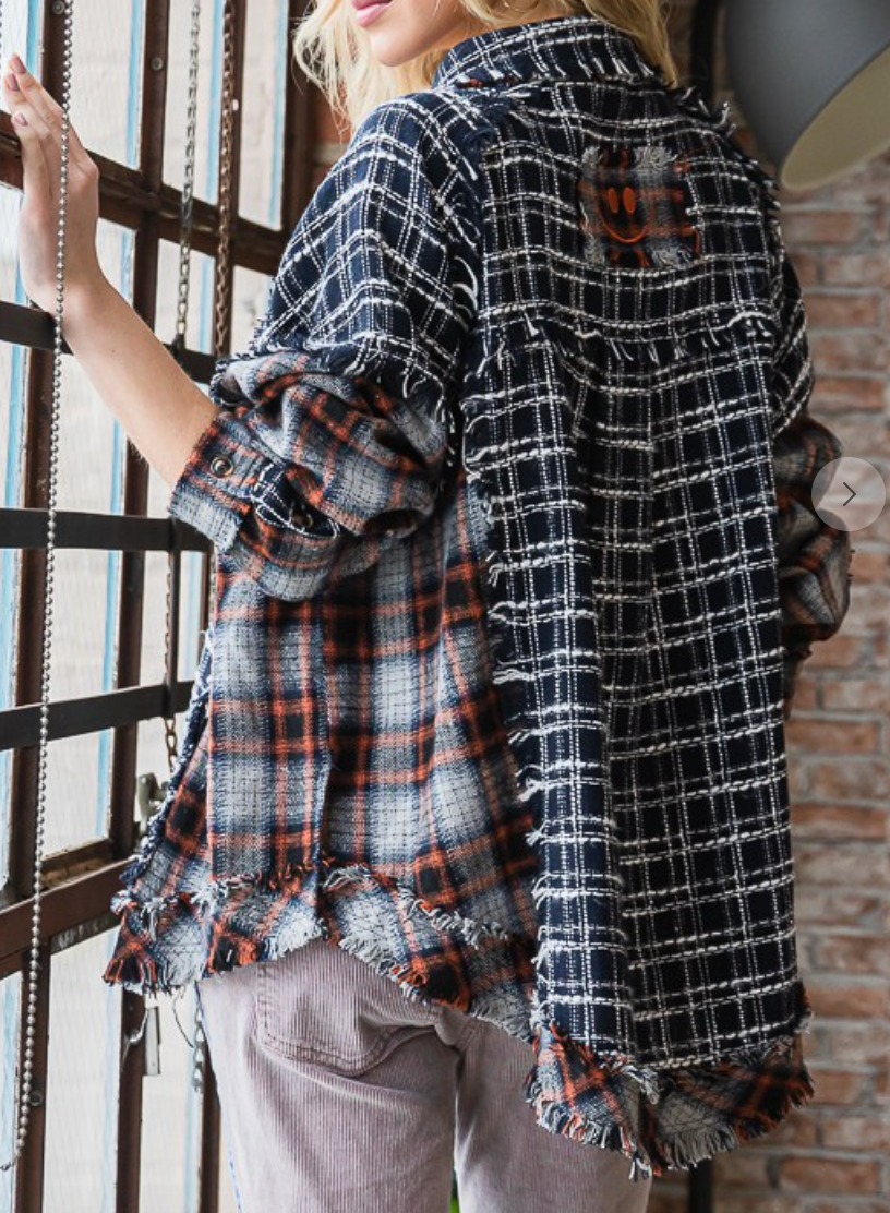 Contrast Plaid Top - Oli n Hali