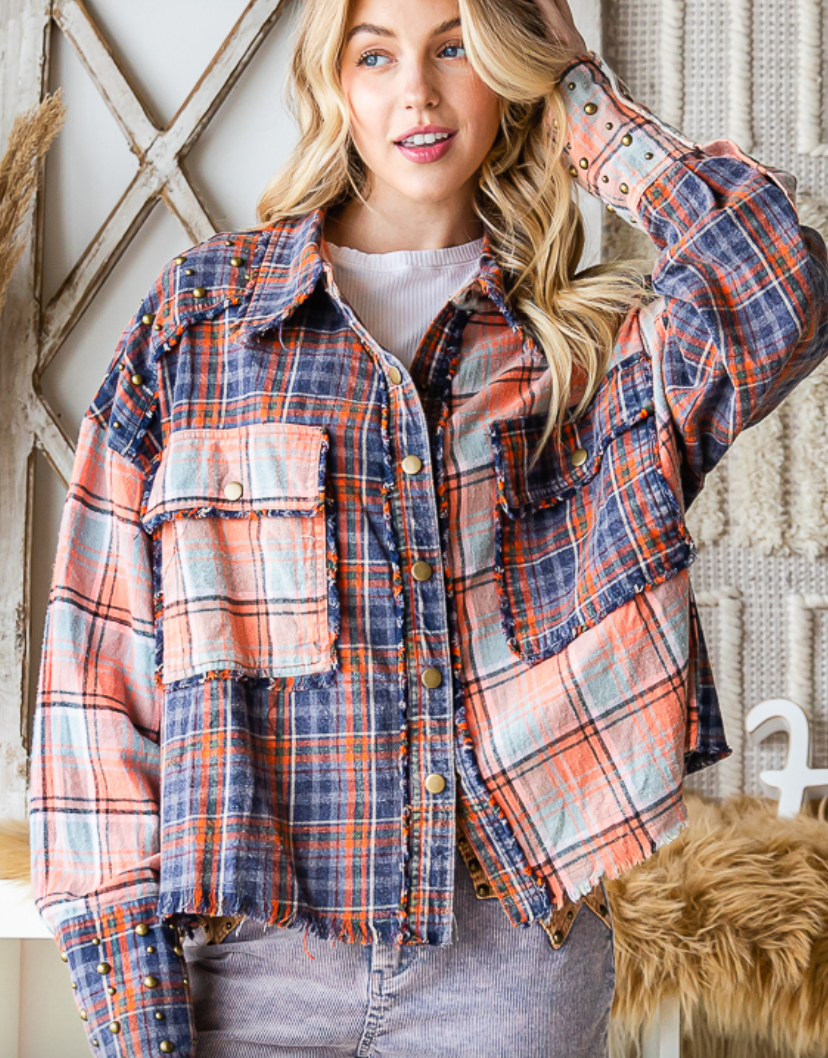 Stud Detail Plaid - Oli n Hali