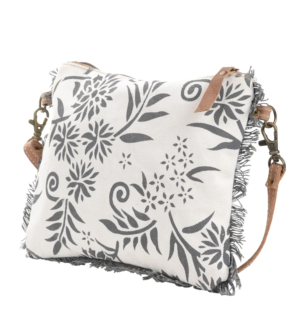 Canvas With Fringe Crossbody