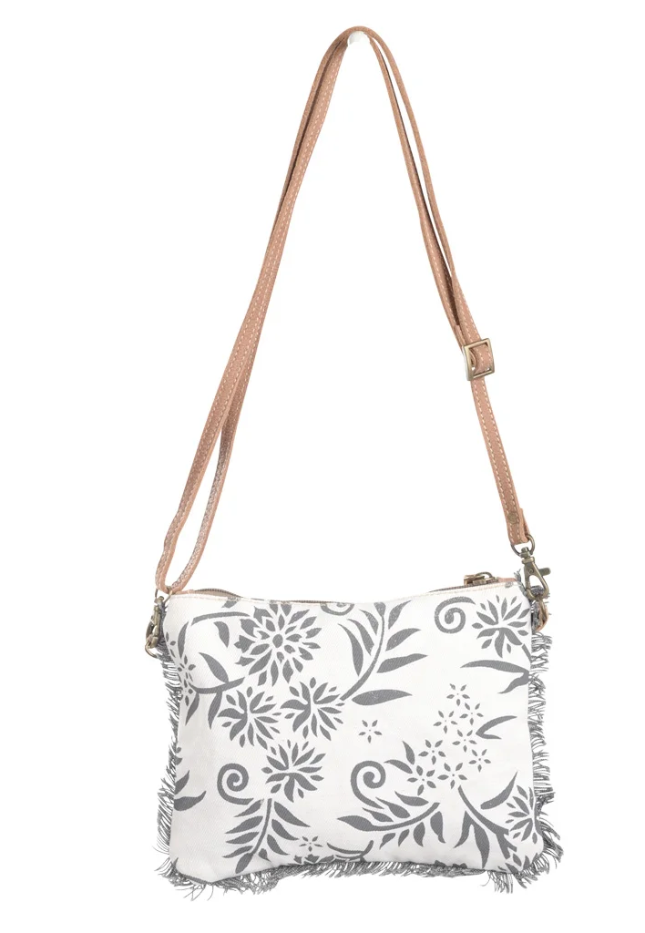 Canvas With Fringe Crossbody