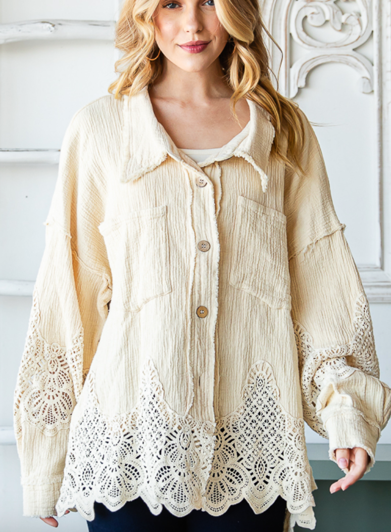 Crochet Detail Shirt