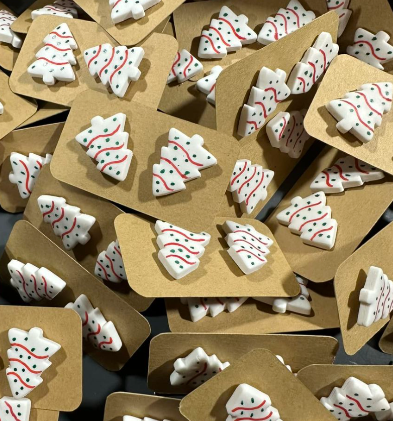 Christmas Cake Studs