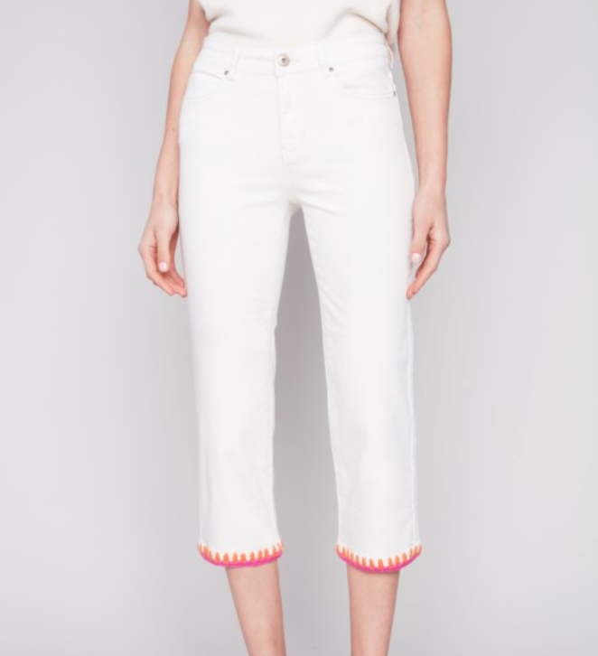 Twill Embroidered Pants