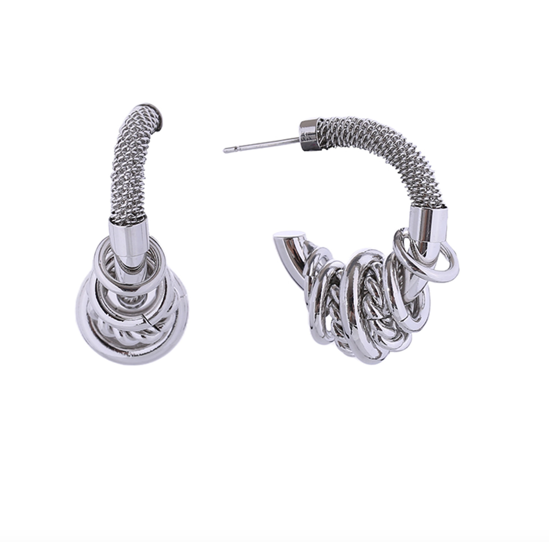 Hoop with Circles Earring