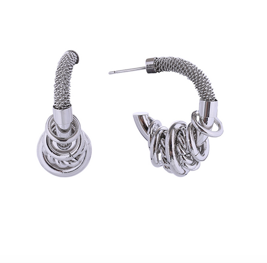 Hoop with Circles Earring
