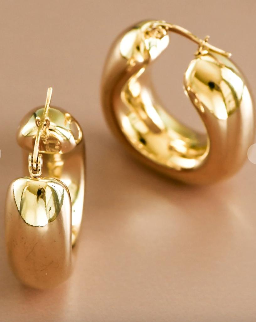 Chunky Gold Hoop Earring