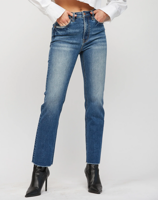 High Waist Straight Leg Jean