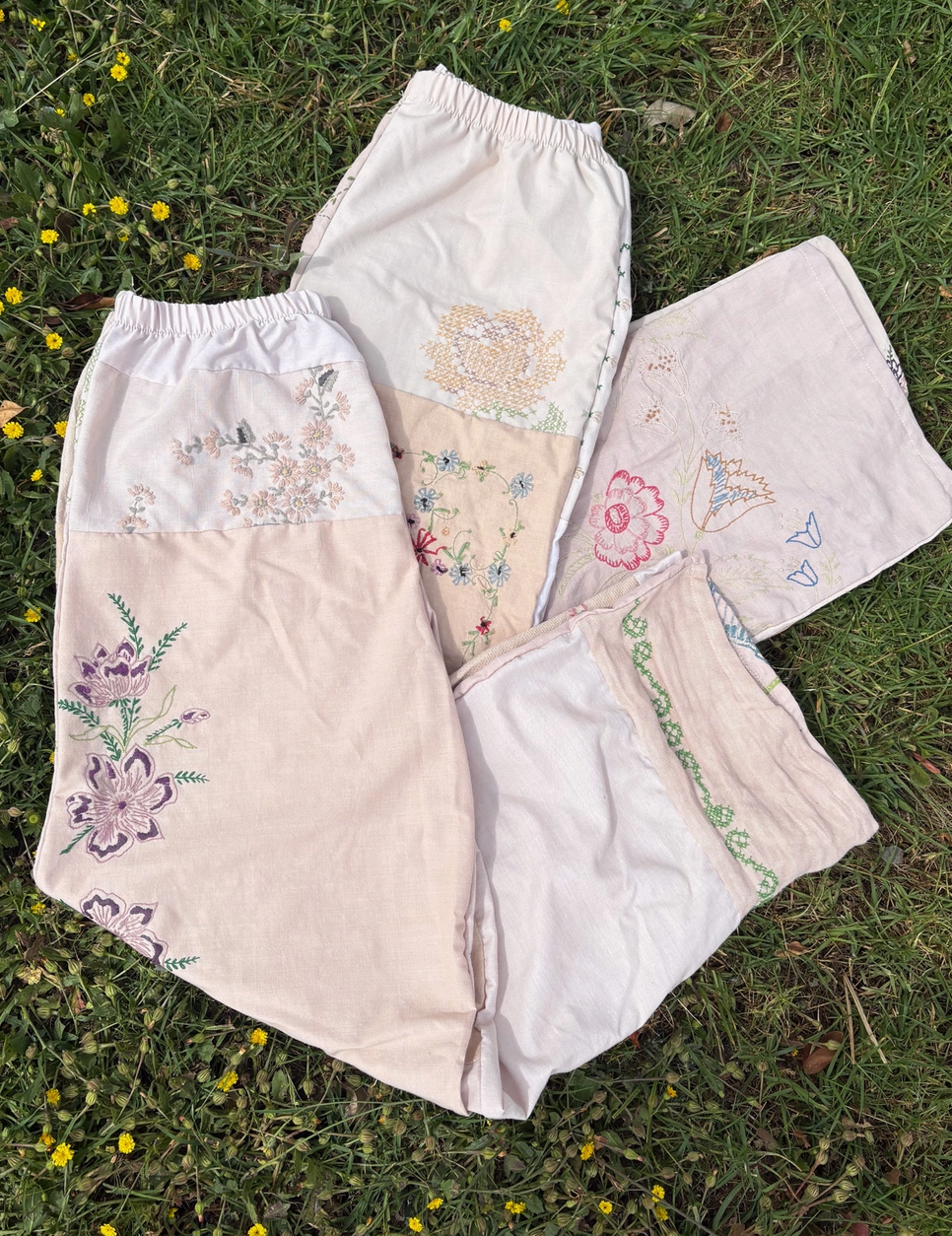 Upcycled Embroider Pants