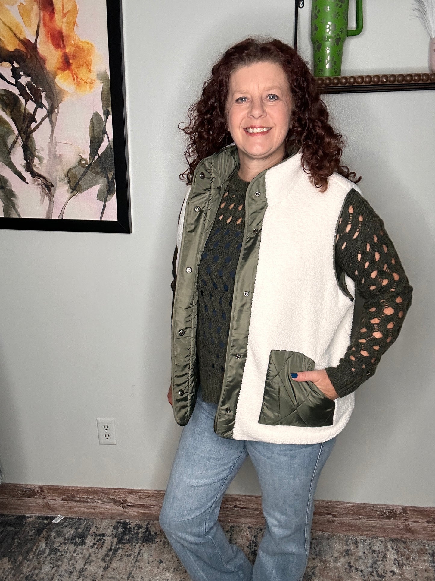Sherpa Puffer Vest - Charlie B