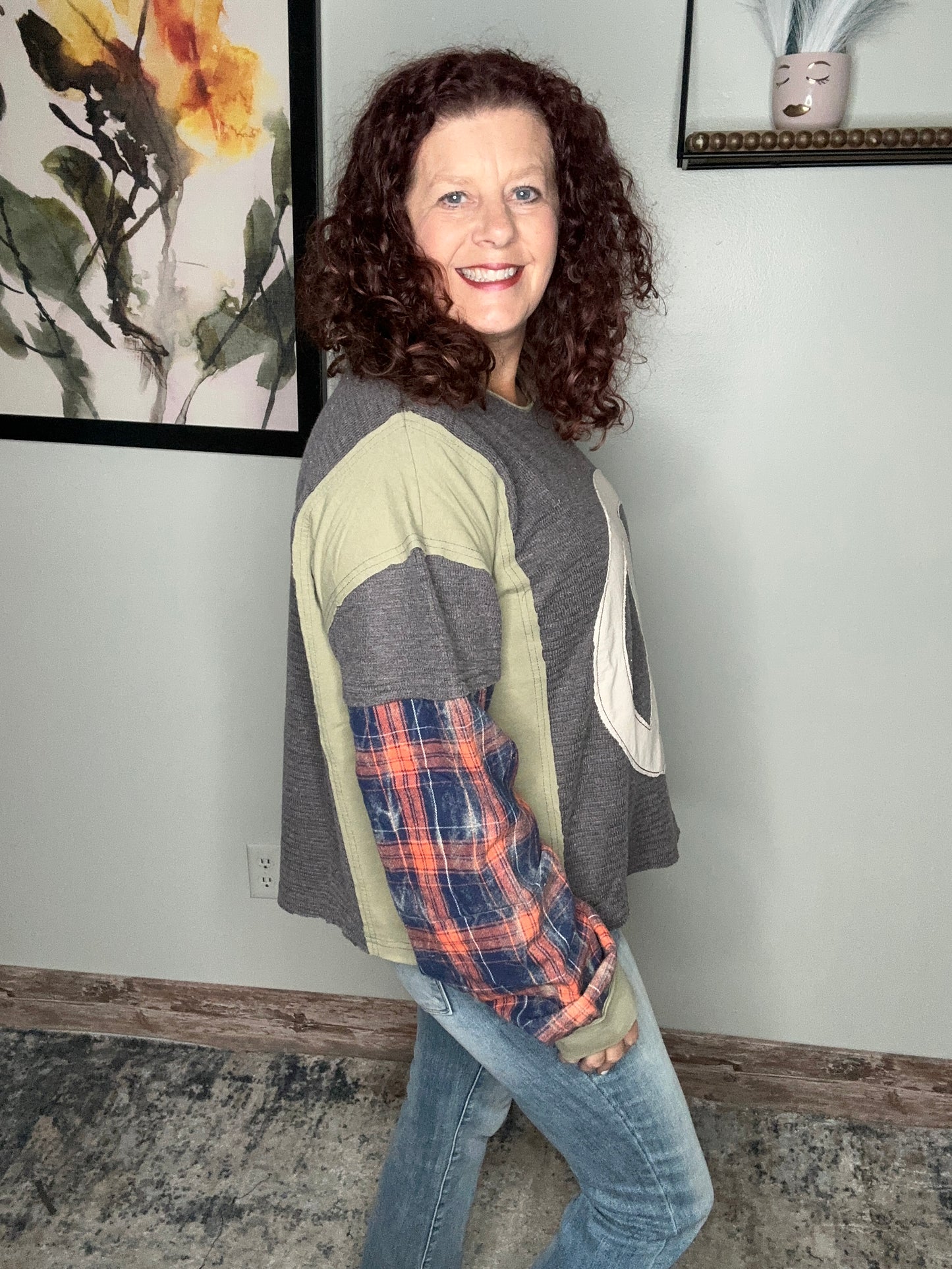 Peace and Plaid Top - Oli n Hali