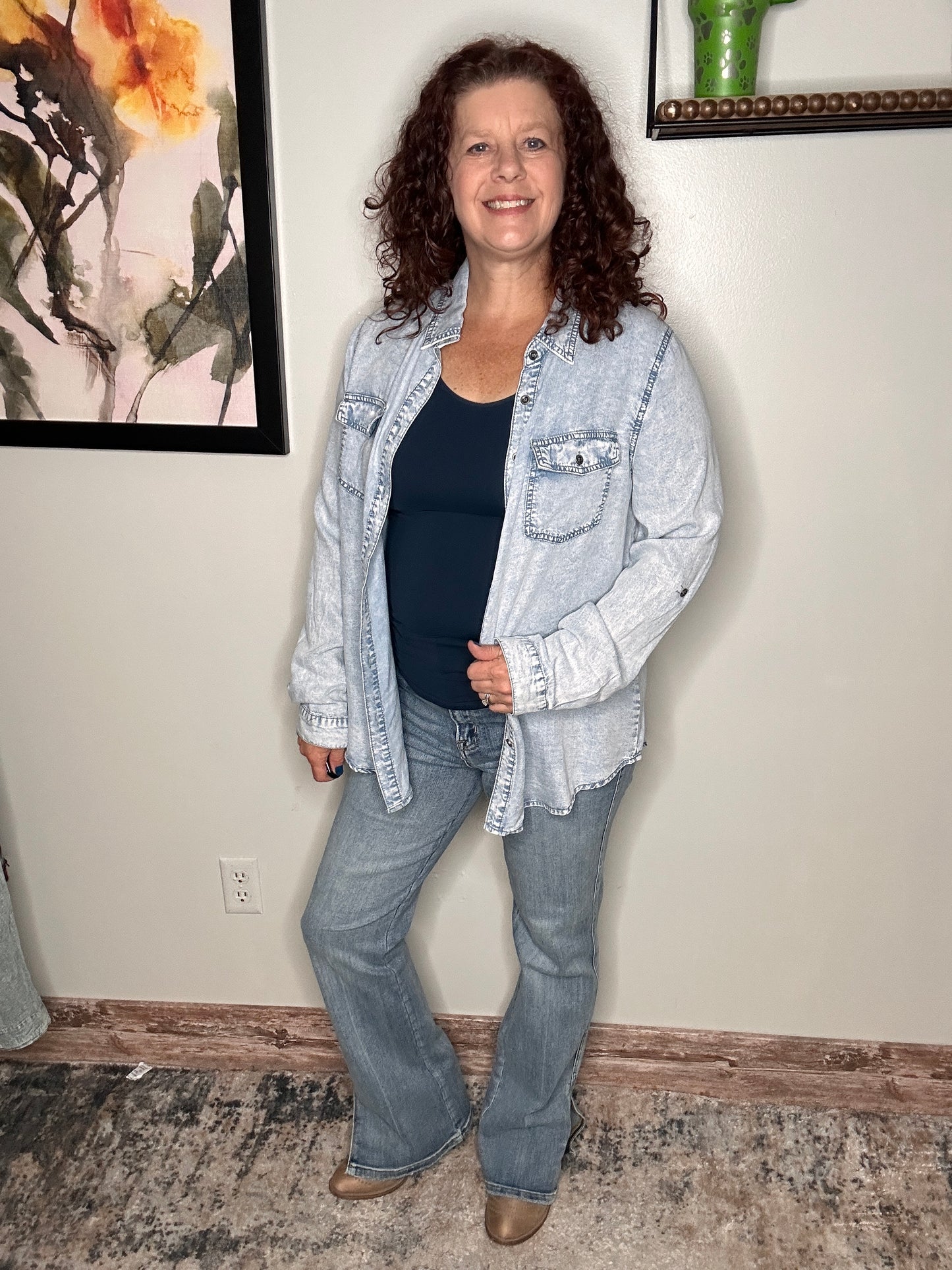 Chambray Top