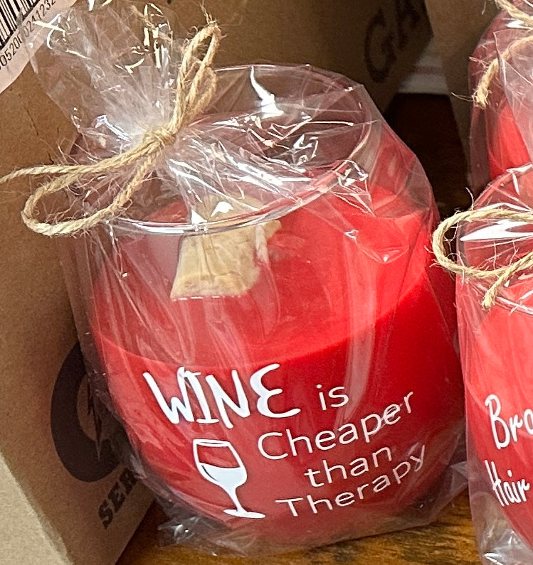 Wine Glass Candle