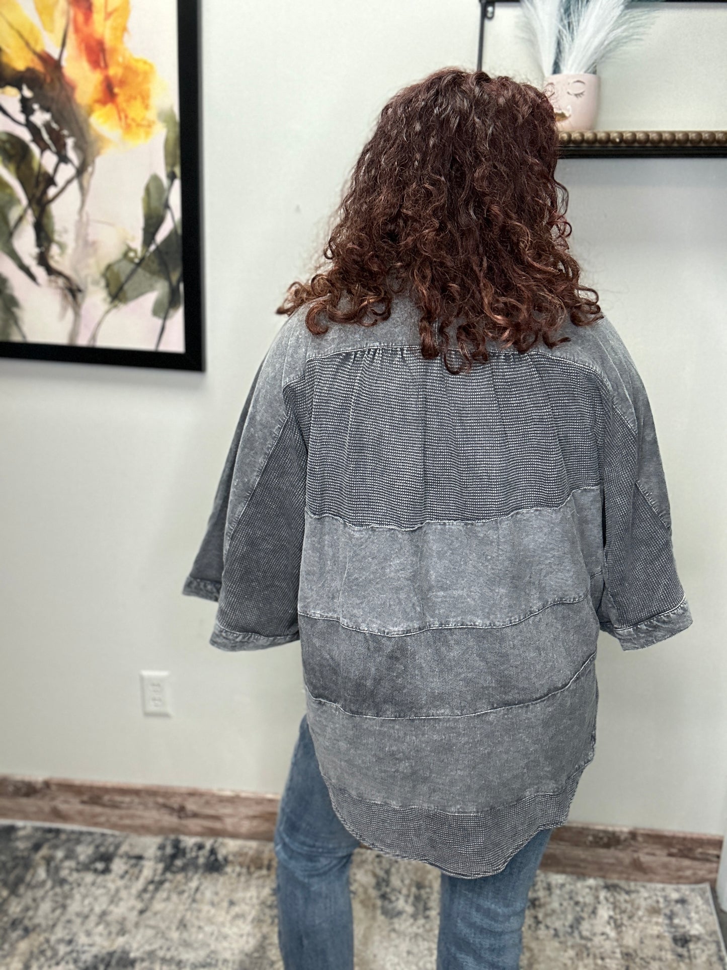 Wide Sleeve Button Shirt