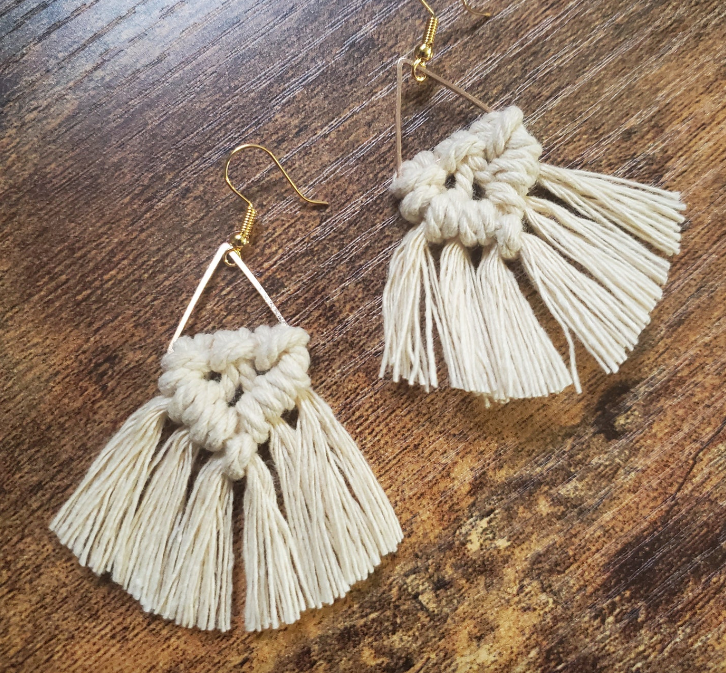 Triangle Macrame Earrings