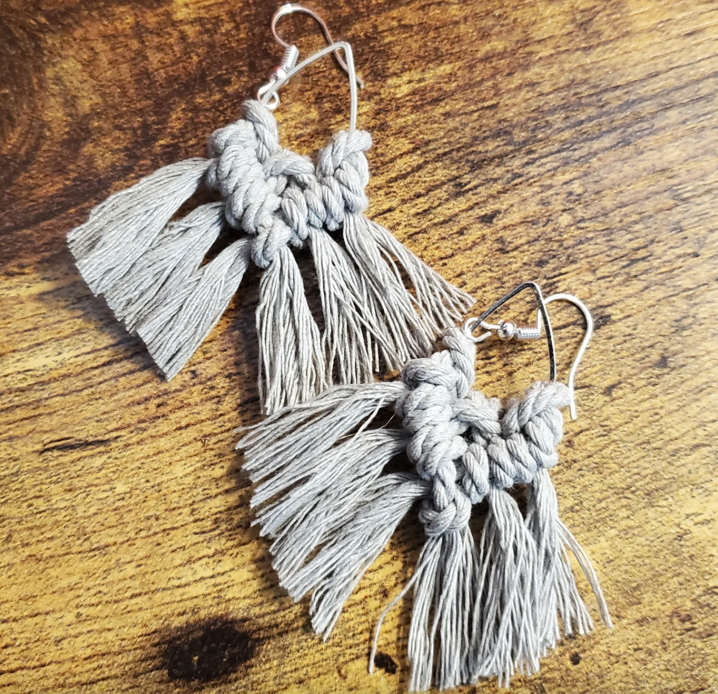 Teardrop Macrame Earrings