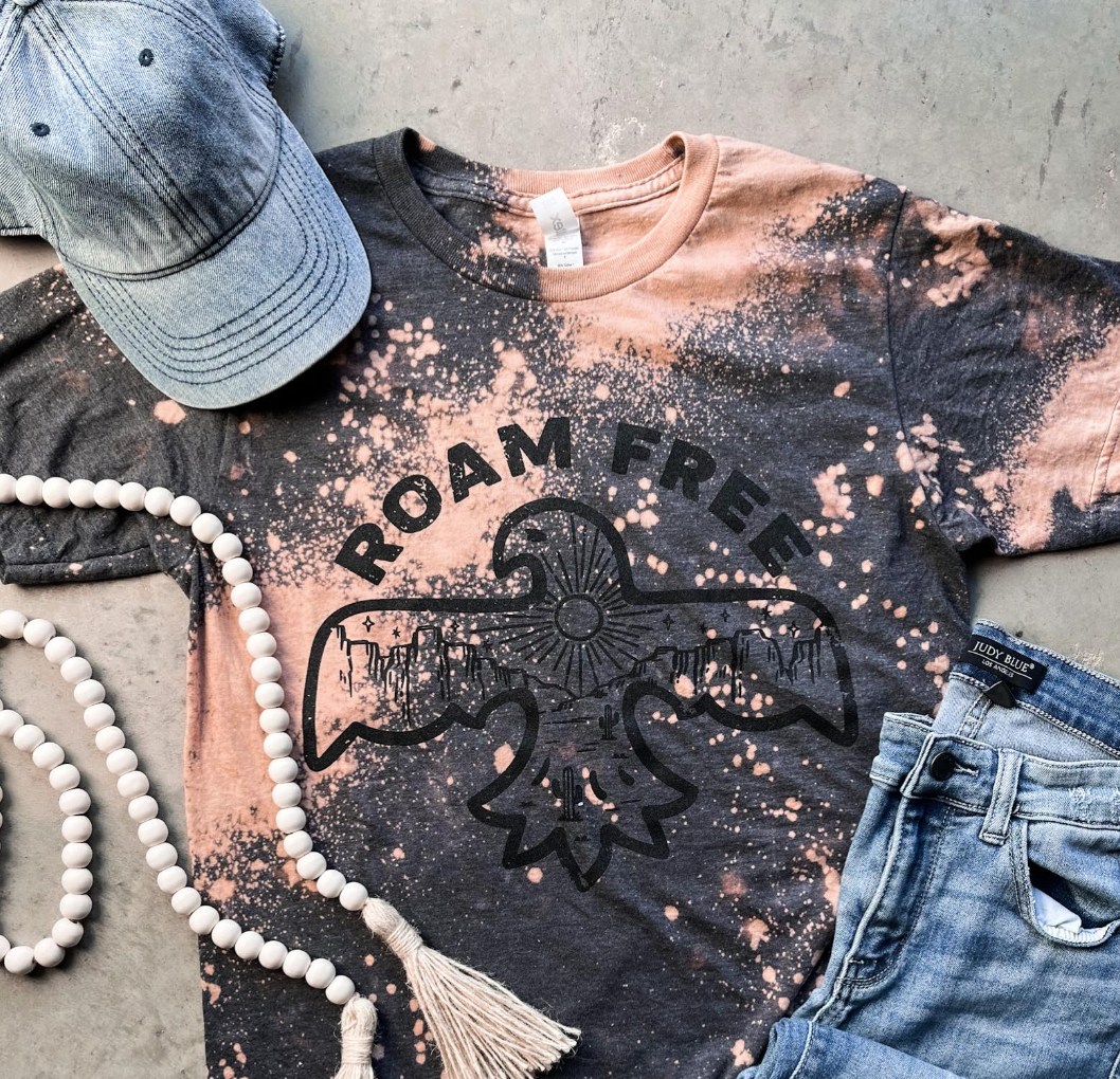 Roam Free Bleached Tee