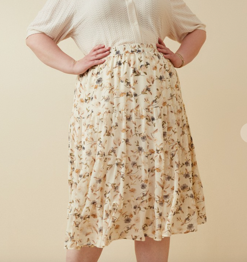 Dusty Floral Skirt