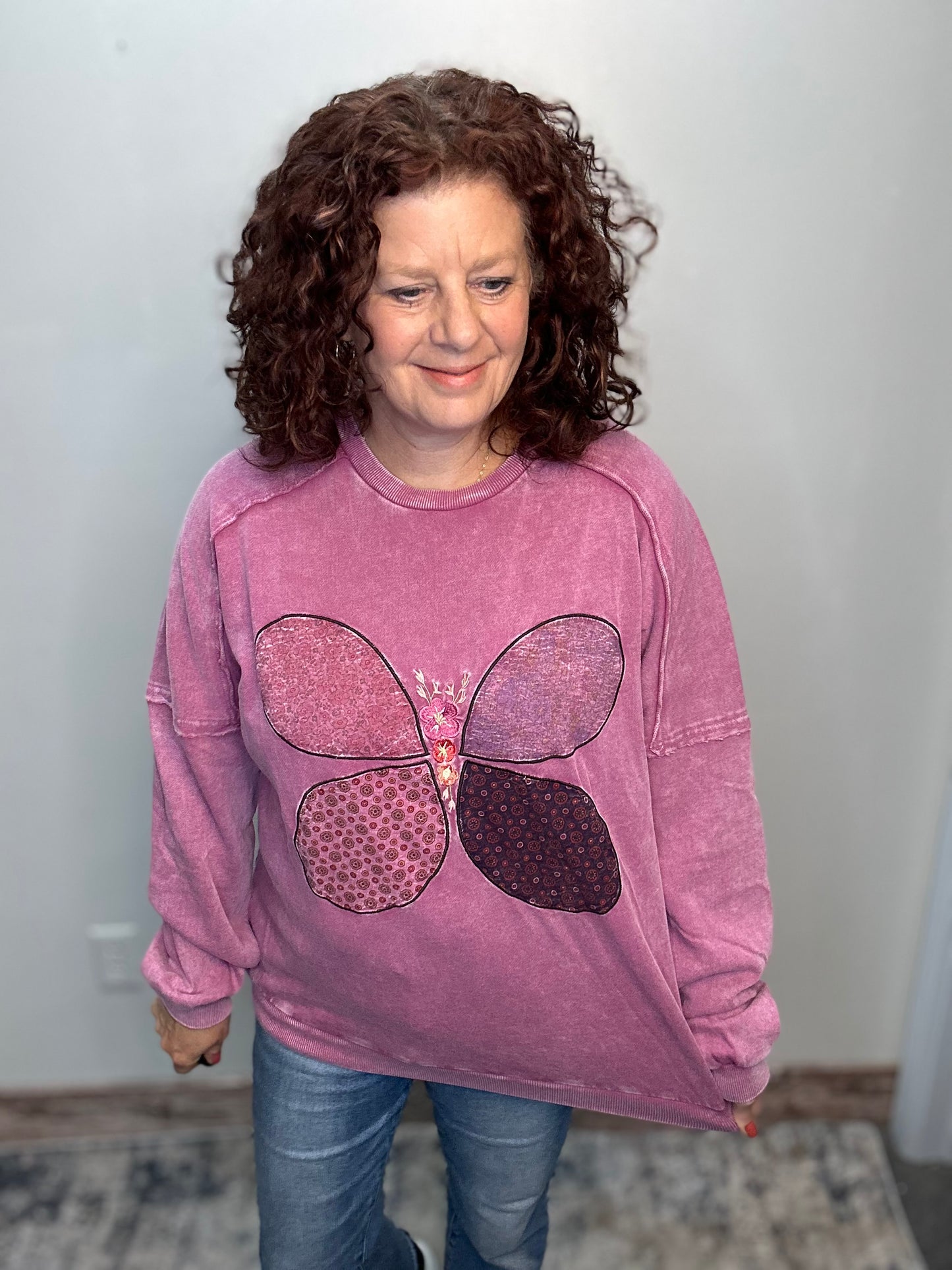 Butterfly Patch Sweatshirt