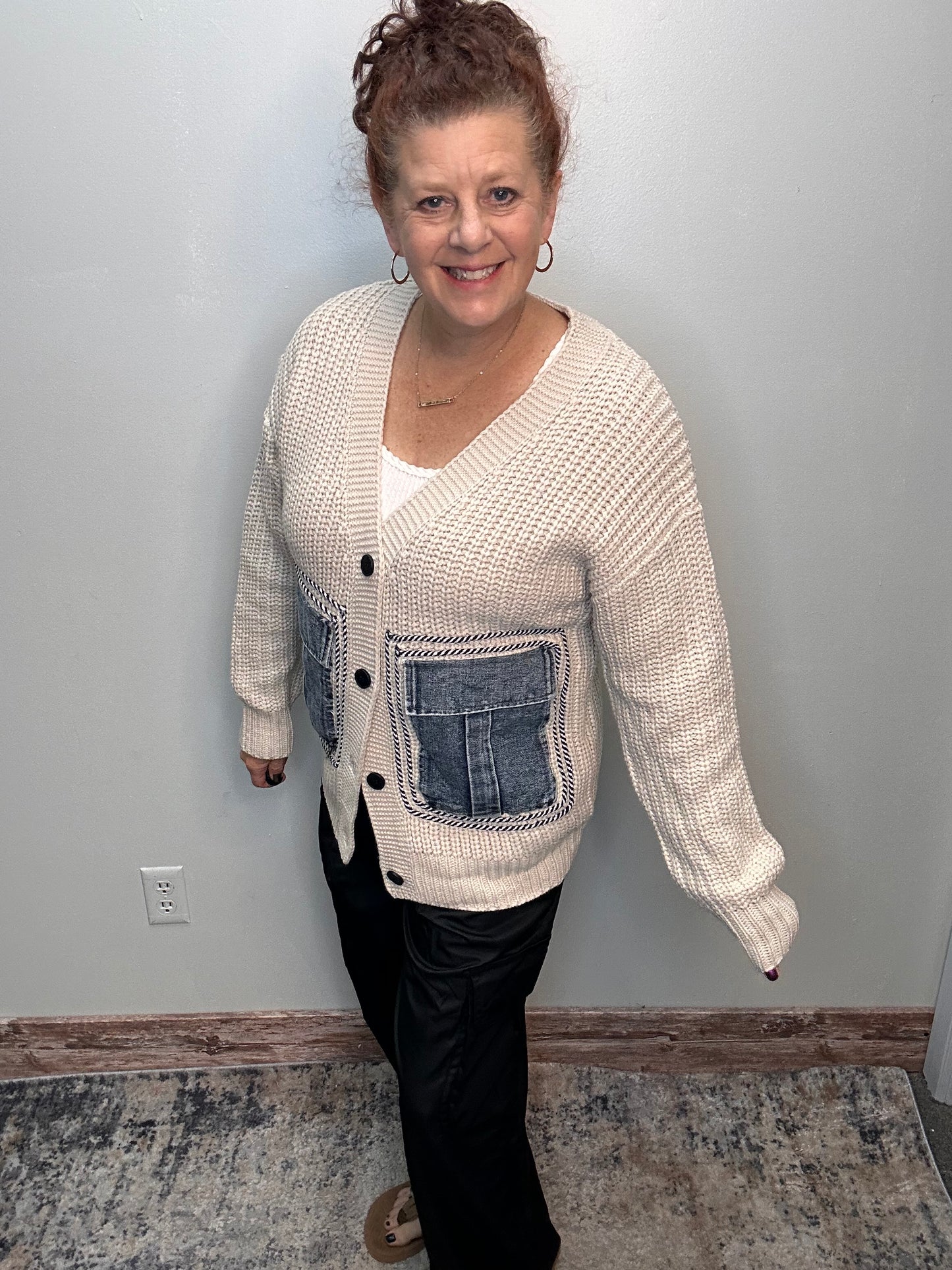 Denim and Knit Cardi