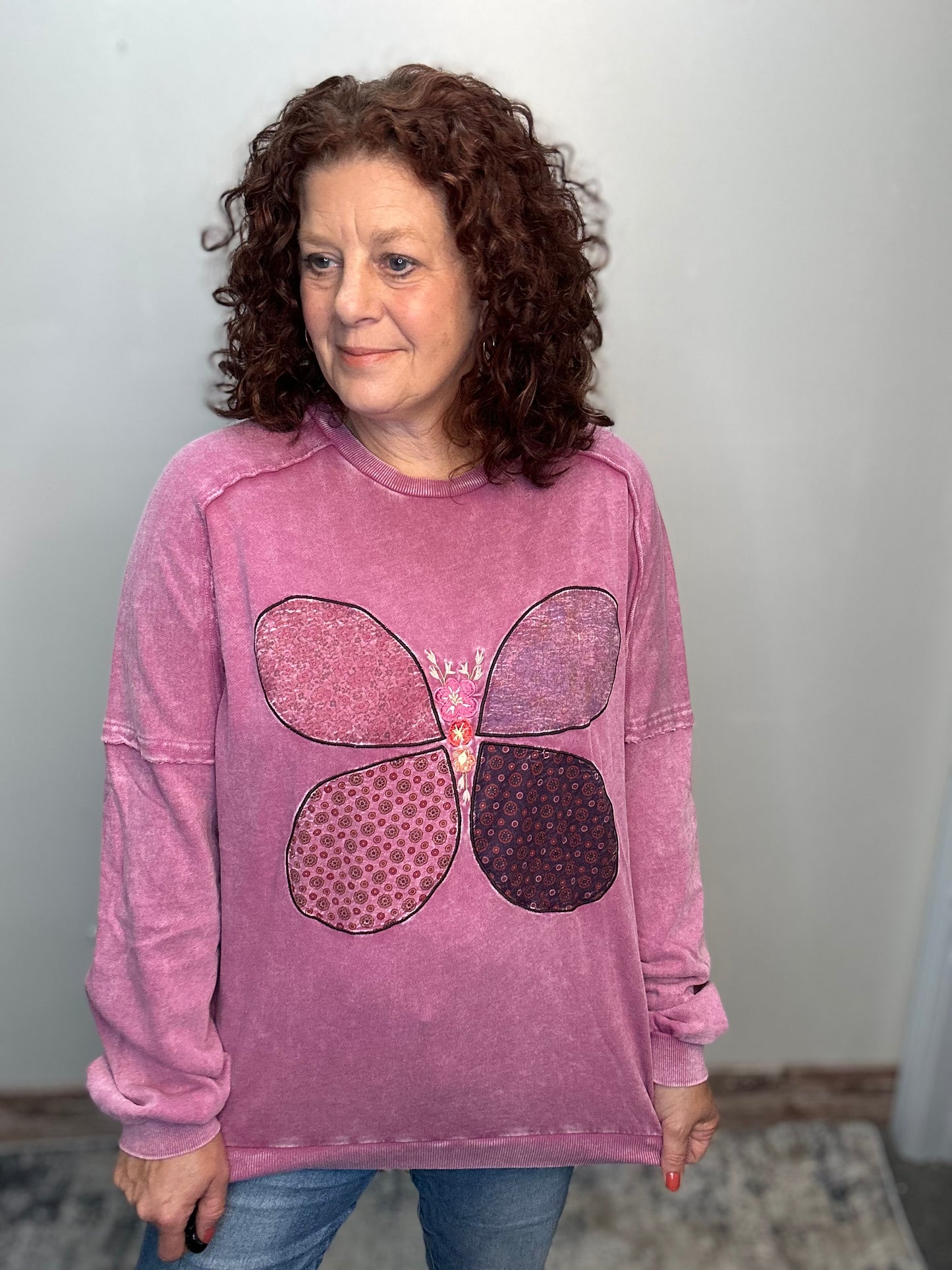 Butterfly Patch Sweatshirt