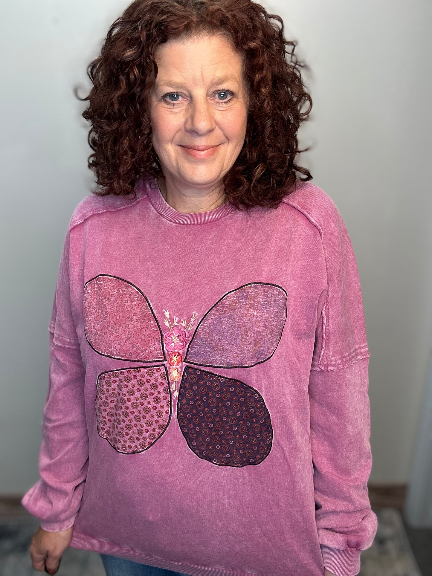 Butterfly Patch Sweatshirt